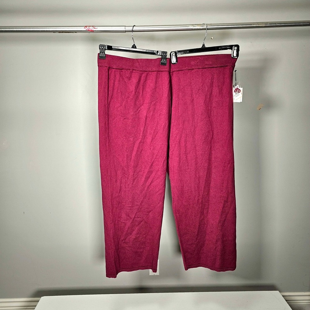 NWT Anne Klein Deep Red Knit Sweater pants 3x